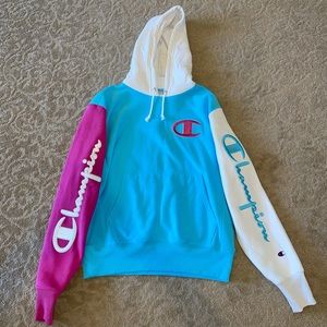 NWOT mens champion color block hoodie